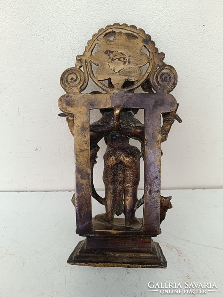 Antik buddha buddhista Ganésa patinás bronz szobor 737 8593