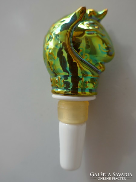 Zsolnay porcelain eosin-glazed oxhead plug