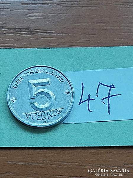 German ndk 5 pfennig 1950 a, alu. 47