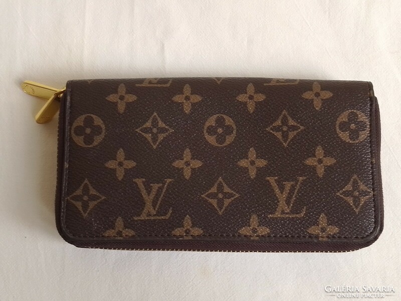 Louis vuitton lv zippy double two zipper brown women's fashion wallet imitation replica