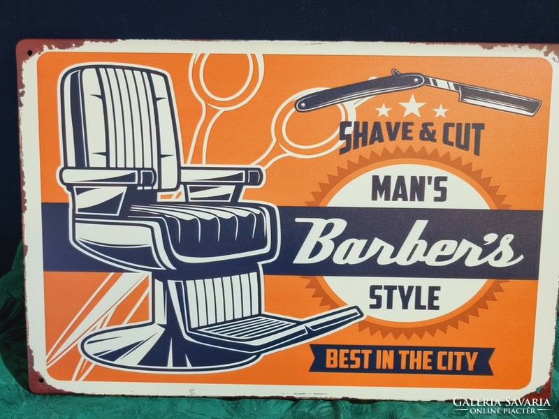 Barber Shop  Vintage fém tábla ÚJ! (54)
