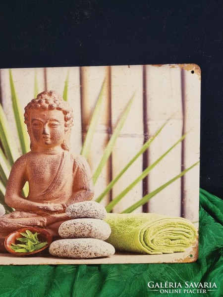Buddha  Vintage fém tábla ÚJ! (48-7393)