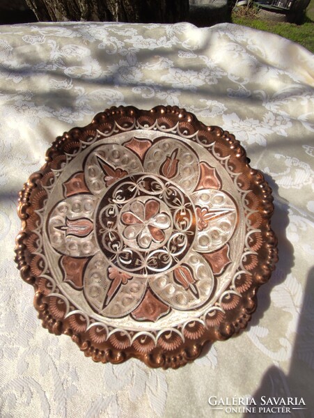 Hand-engraved copper bowl