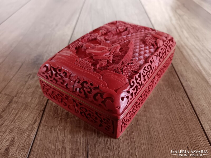 Old Chinese cinnabar box