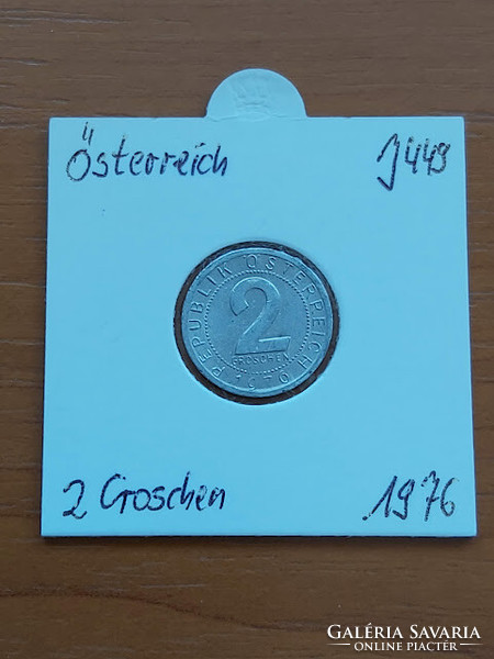 Austria 2 groschen 1976 alu. In a paper case