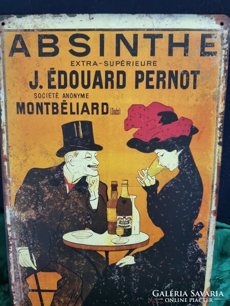 Absinthe dekorációs  Vintage fém tábla ÚJ! (29)