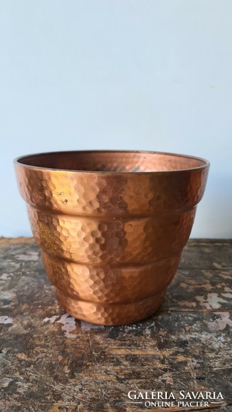 Copper plant pot
