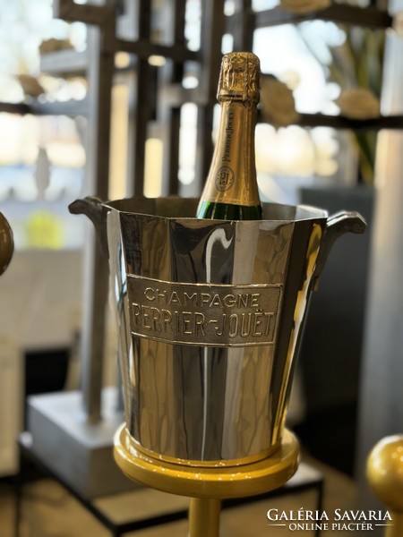 Perrier-jouët champagne polygonal art deco champagne cooler from the 1930s French argit manufacture
