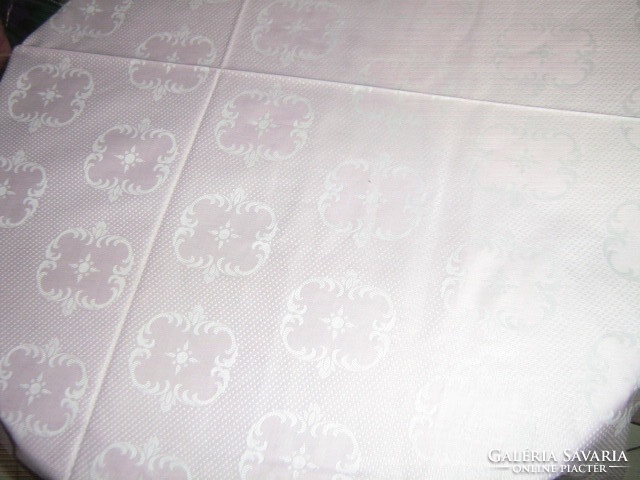 Beautiful pink flower pattern pin-spot huge festive damask tablecloth new