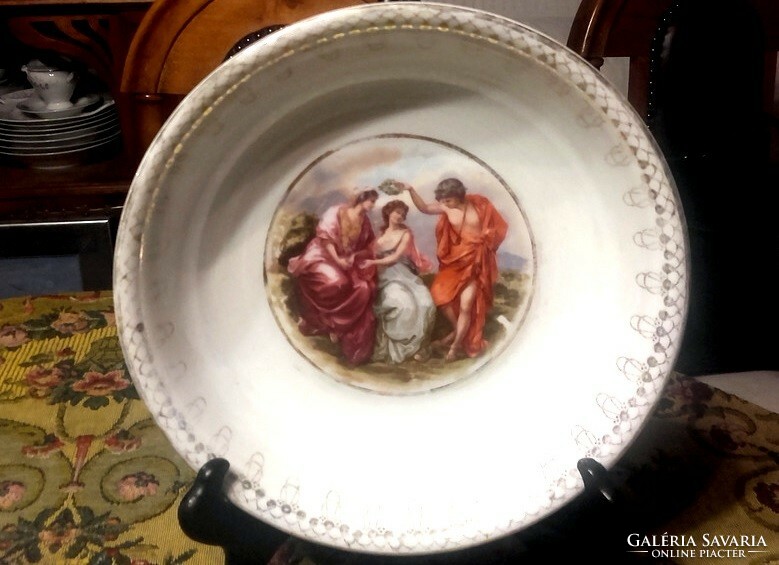 2 Antique Bohemian thick porcelain deep serving bowls - art&decoration