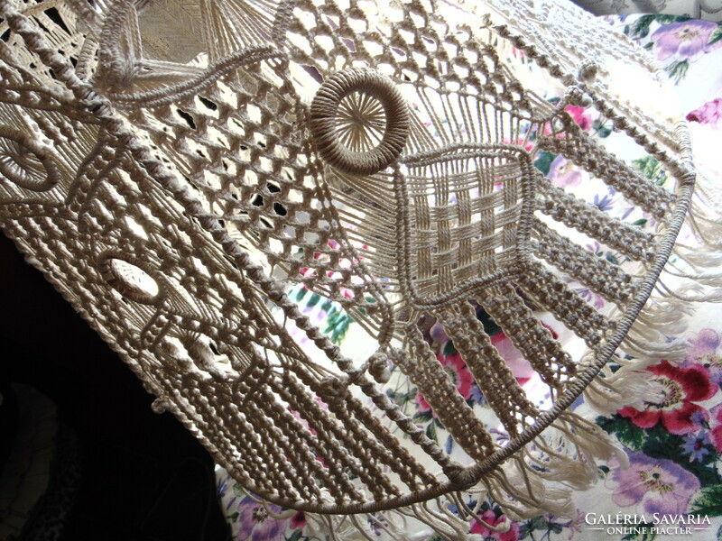 Retro macrame lampshade