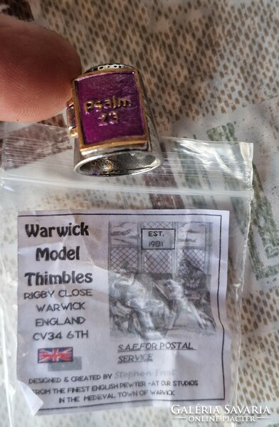 Metal thimble in original packaging