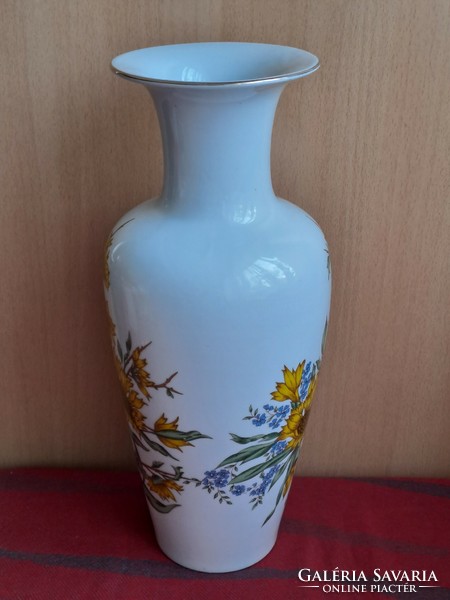 Rare! Large Zsolnay sunflower pattern vase 34 cm.!