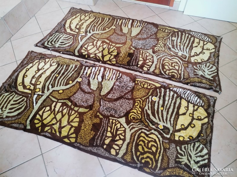 Abstract! Industrial art retro carpet wall protector pair !!