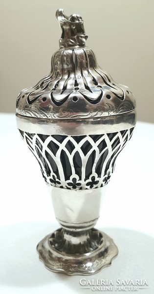 Sterling silver sugar shaker, salt and pepper shaker from 1836