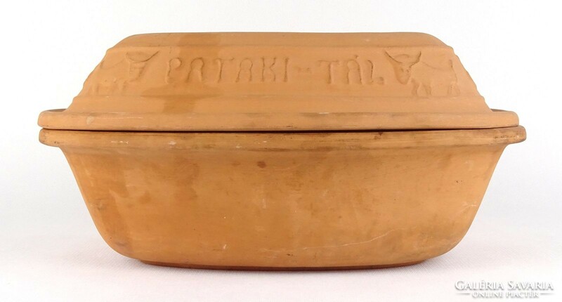 1Q899 Nagyméretű Pataki tál római tál cserép sütőedény