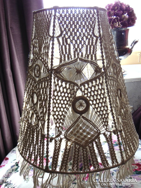 Retro macrame lampshade