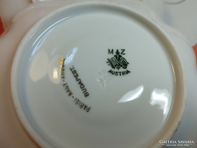 6 Pcs. Beautiful antique small plate, saucer, mz Austria