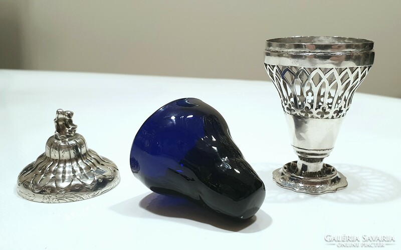 Sterling silver sugar shaker, salt and pepper shaker from 1836