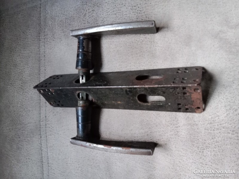 Antique wrought iron door handle