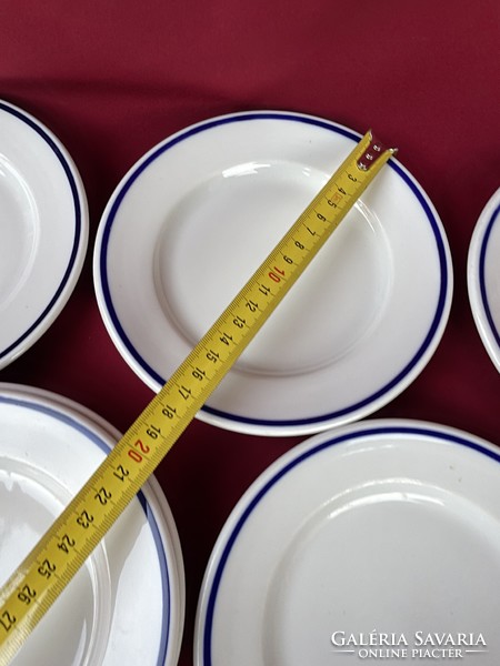 Retro Alföld Alföldi  menzamintás kék csíkos süteményes sütis   tányérok tányér nosztalgia darab