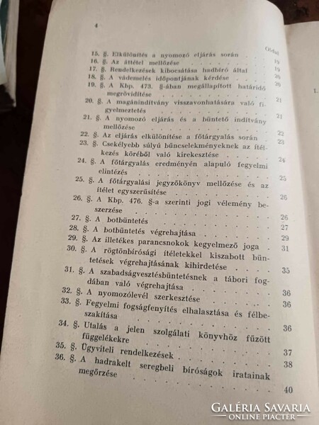 A katonai bűnvádi eljárásra vonatkozó rendelkezések háború idején, 1940-vagy 41-es lehet, ritka!