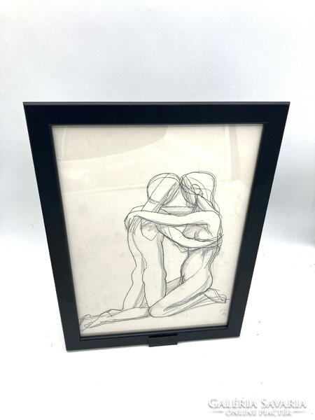 Oszkár Papp (1925-2011): hug, 29 x 21 cm mixed media, paper 1984