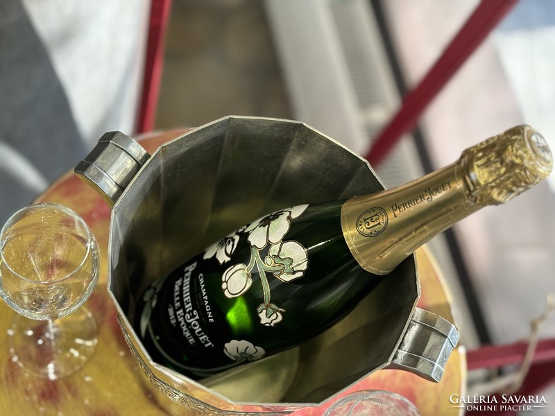Perrier-Jouët  Champagne sokszögletű Art Deco pezsgőhűtő az 1930-as évekből Francia ARGIT gyártmány