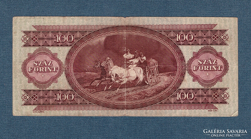 100 Forint 1949 Rákosi címeres "Piros százas"