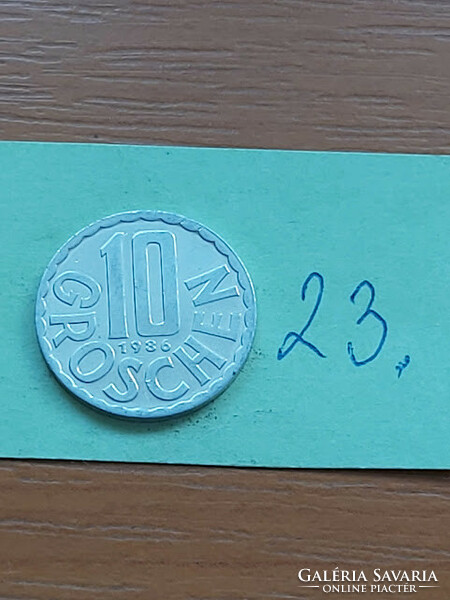 AUSZTRIA 10 GROSCHEN 1986   ALU.  23