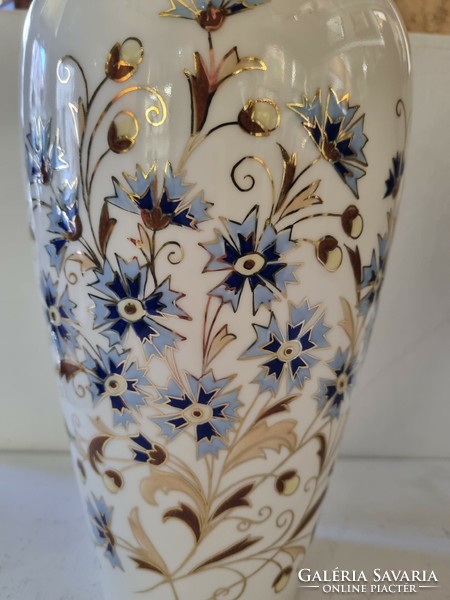 Búzavirág mintás Zsolnay váza 35cm - 51934