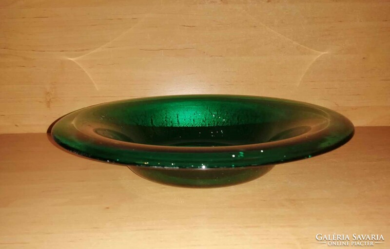 Green glass bowl, offering - dia. 29 cm (25/d)