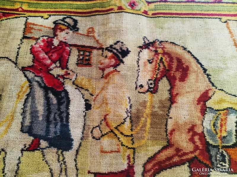 Equestrian scene baroque tapestry !!!