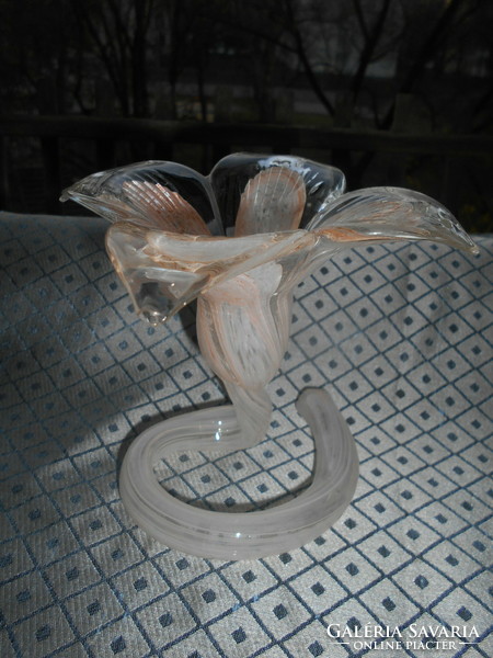 Murano glass flower candle holder? -Nice piece of craftsmanship