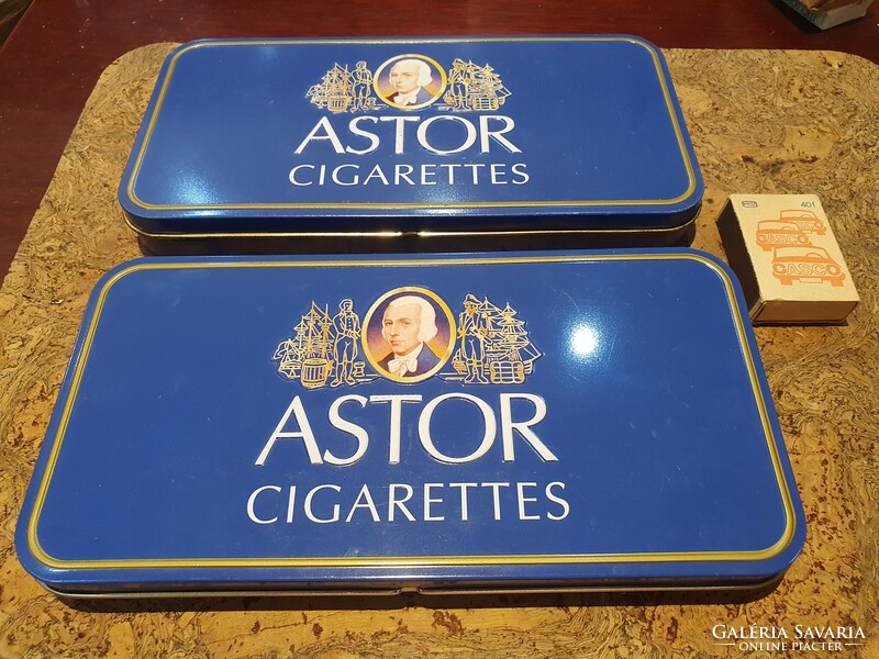 Retro Astor pléh cigarettás doboz dohányárú trafikárú