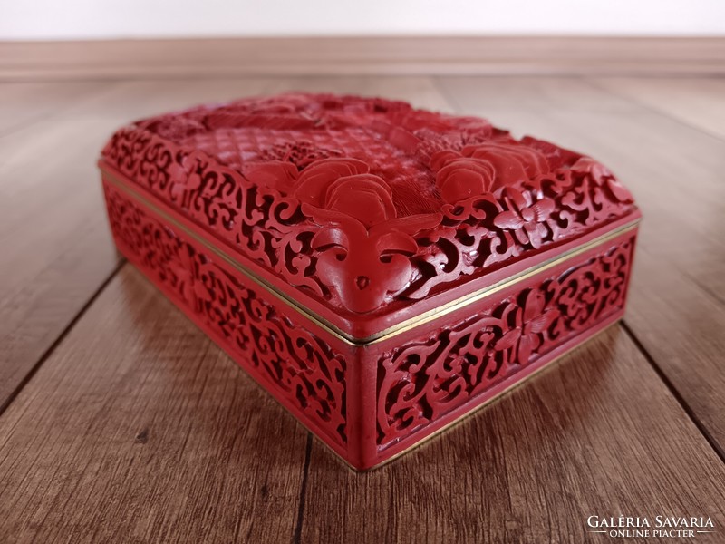 Old Chinese cinnabar box