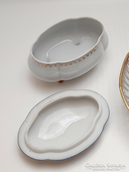 Pm German porcelain bowl and bonbonnier, 2 in one