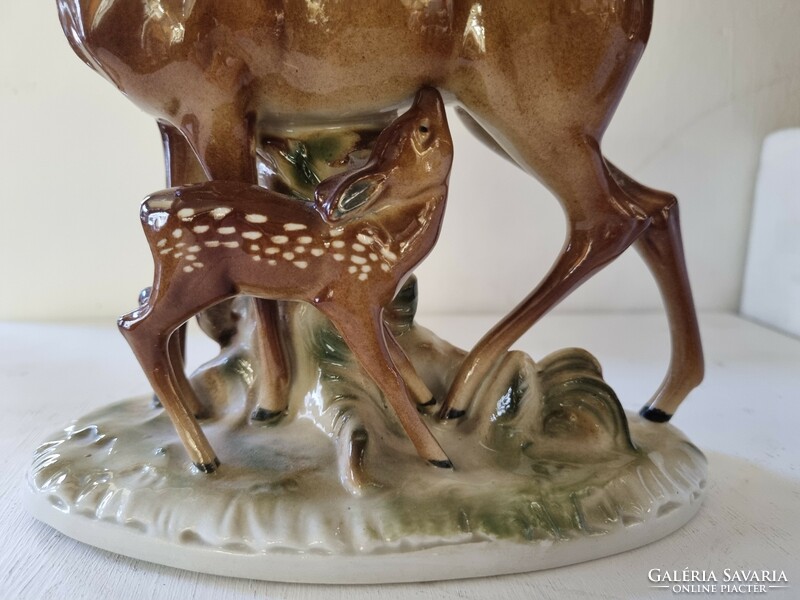 Art deco Wallendorf német porcelán őz szobor - 51937