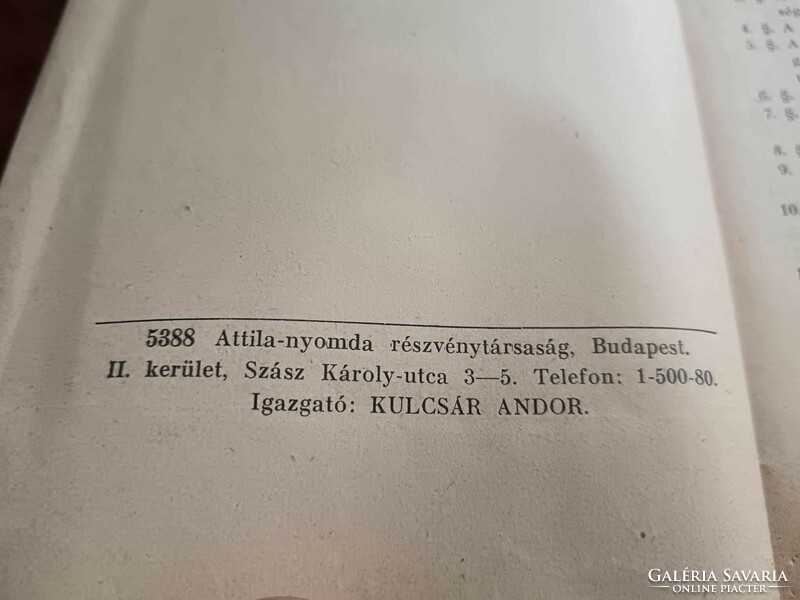 A katonai bűnvádi eljárásra vonatkozó rendelkezések háború idején, 1940-vagy 41-es lehet, ritka!