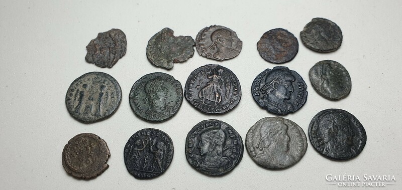 15 coins from the period of the ancient Roman Empire.