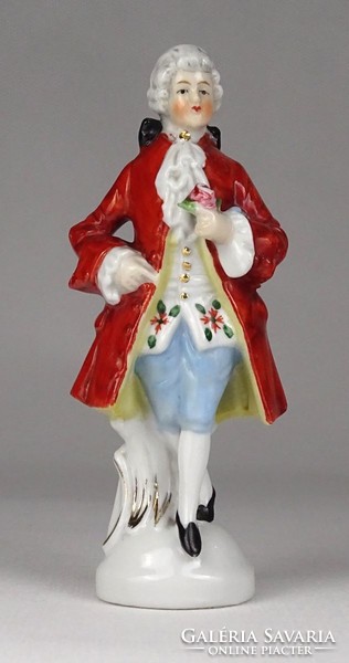 1Q858 old Rococo porcelain male figure 12.5 Cm