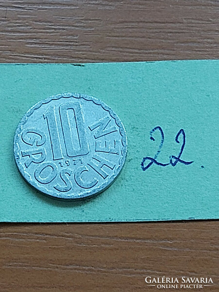 AUSZTRIA 10 GROSCHEN 1971  ALU.  22