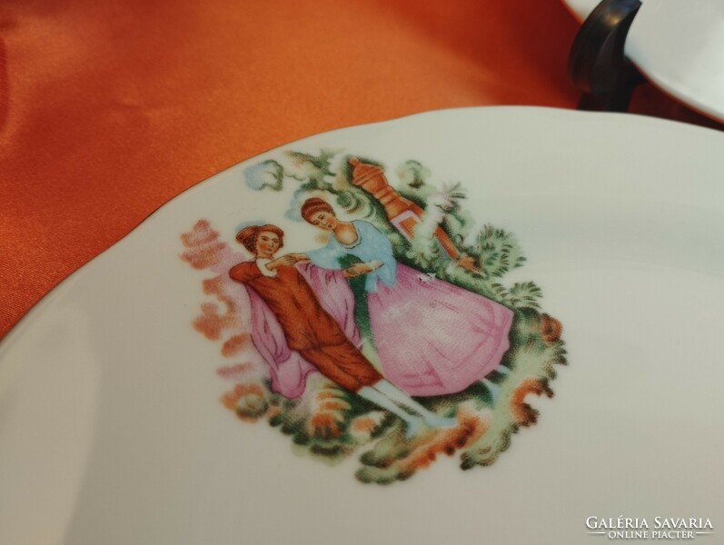 2 pcs. Romantic scenic Chinese porcelain plate