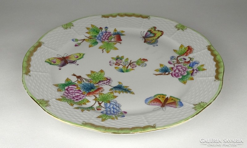 1Q859 Viktória mintás Herendi porcelán tányér tál 25.5 cm