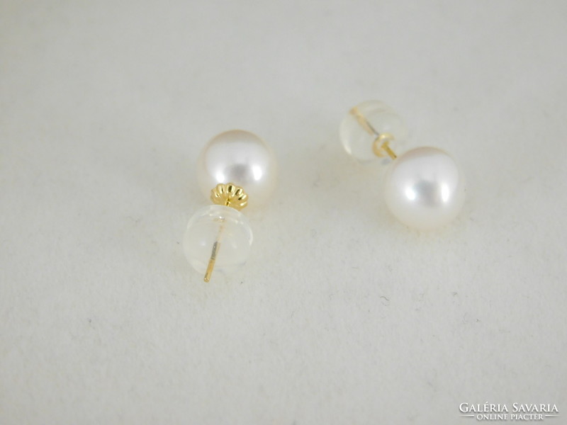 Pearl 18k gold earrings