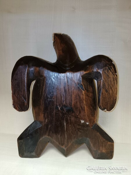 Carved wooden turtle