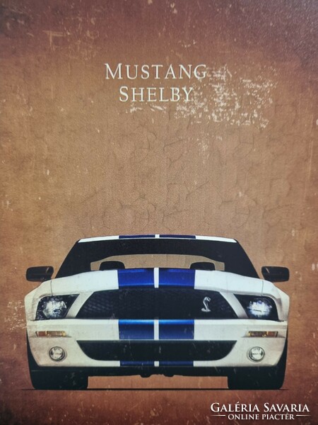 Mustang Autó dekorációs  Vintage fém tábla ÚJ! (26)
