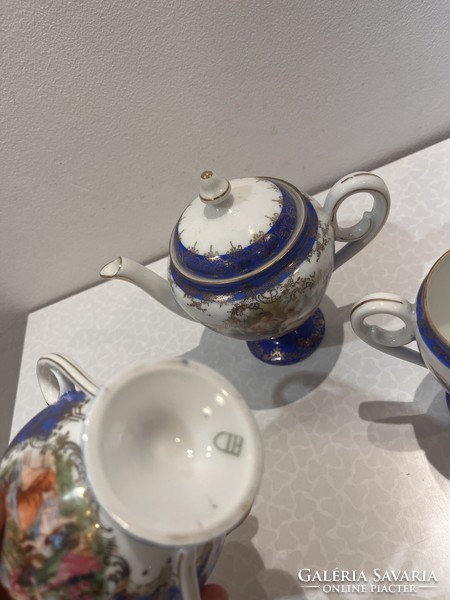 Antique scenic tea and coffee set