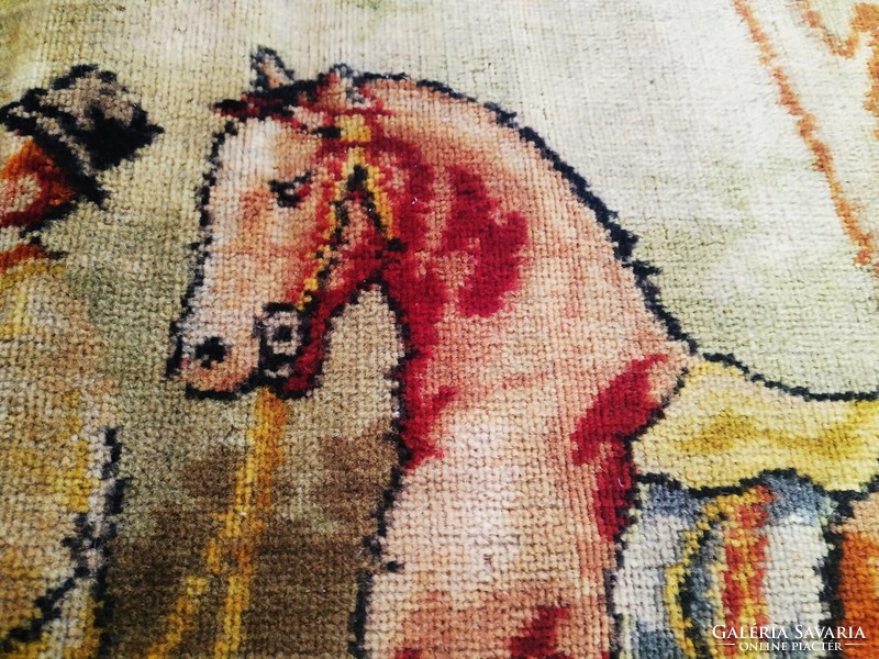 Equestrian scene baroque tapestry !!!