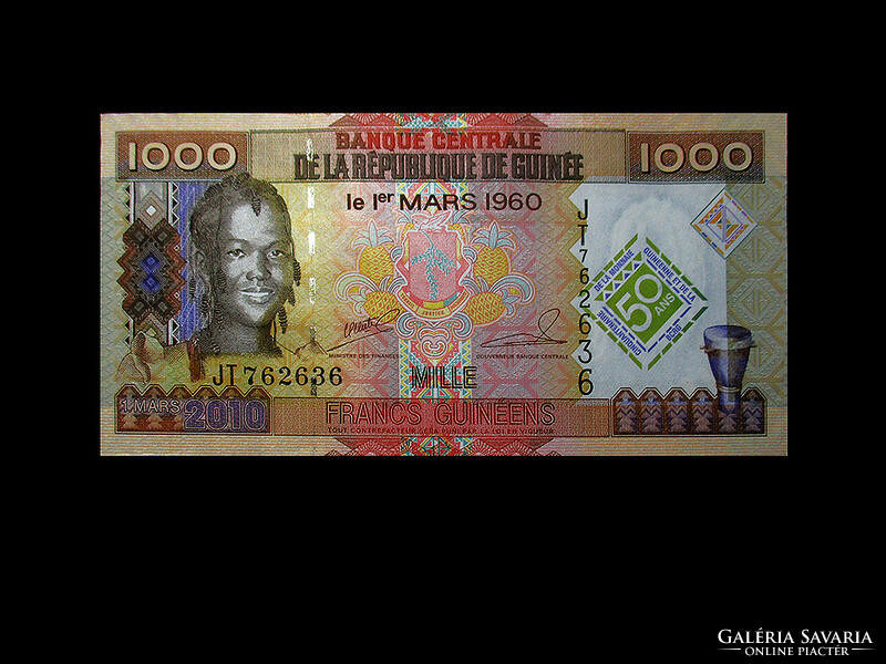 Unc - 1000 francs - guinea - 2010